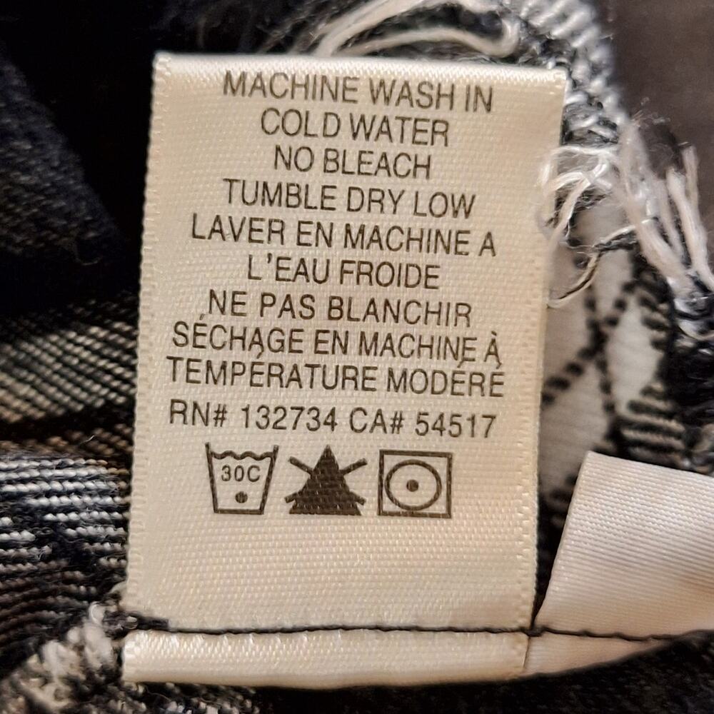 Cloth & Stone Anthropologie Shirt Womens Small 100% Viscose Flannel Frayed Hem - Picture 9 of 9